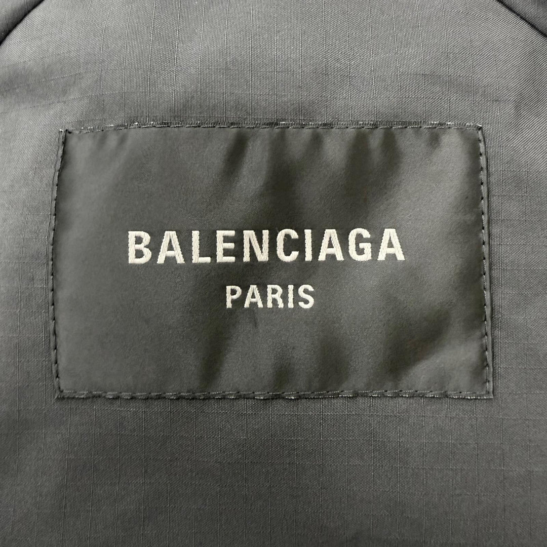 Excellent BALENCIAGA coat Oversized poncho cape Charcoal gray polyester