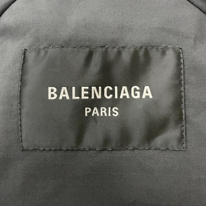 Excellent BALENCIAGA coat Oversized poncho cape Charcoal gray polyester