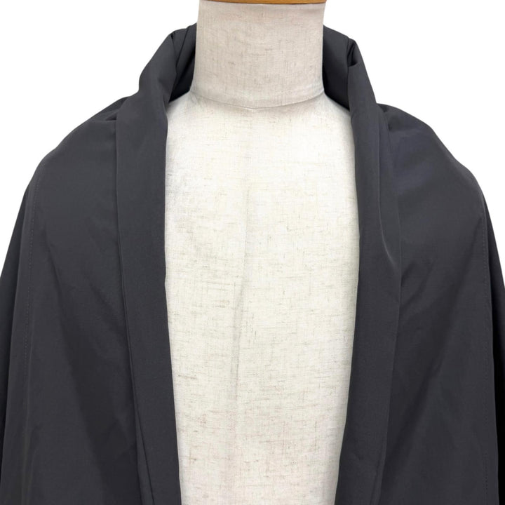 Excellent BALENCIAGA coat Oversized poncho cape Charcoal gray polyester