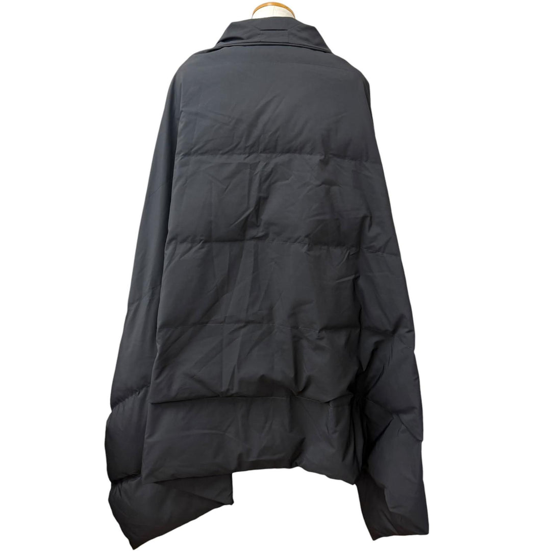 Excellent BALENCIAGA coat Oversized poncho cape Charcoal gray polyester