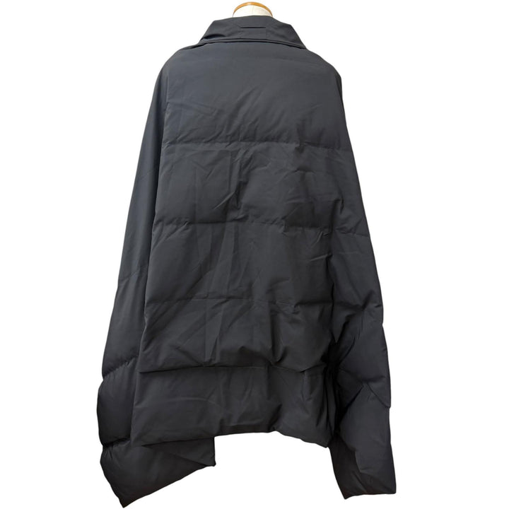 Excellent BALENCIAGA coat Oversized poncho cape Charcoal gray polyester