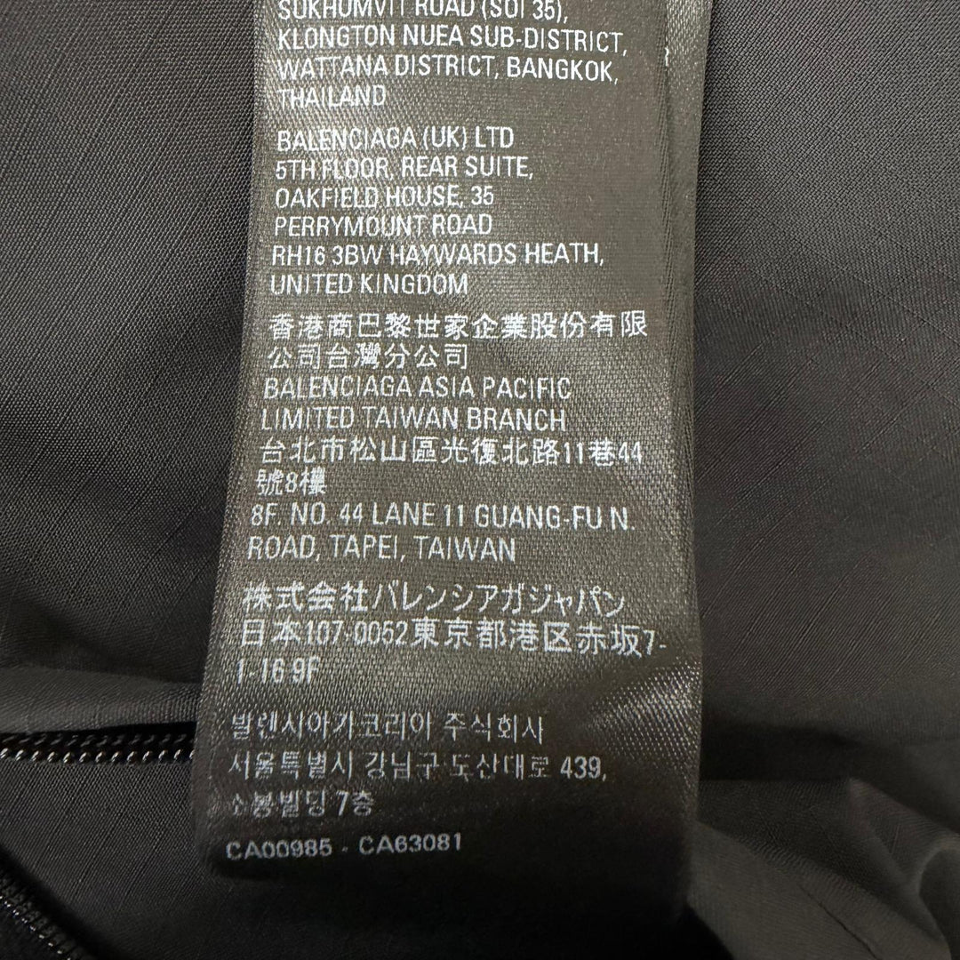 Excellent BALENCIAGA coat Oversized poncho cape Charcoal gray polyester