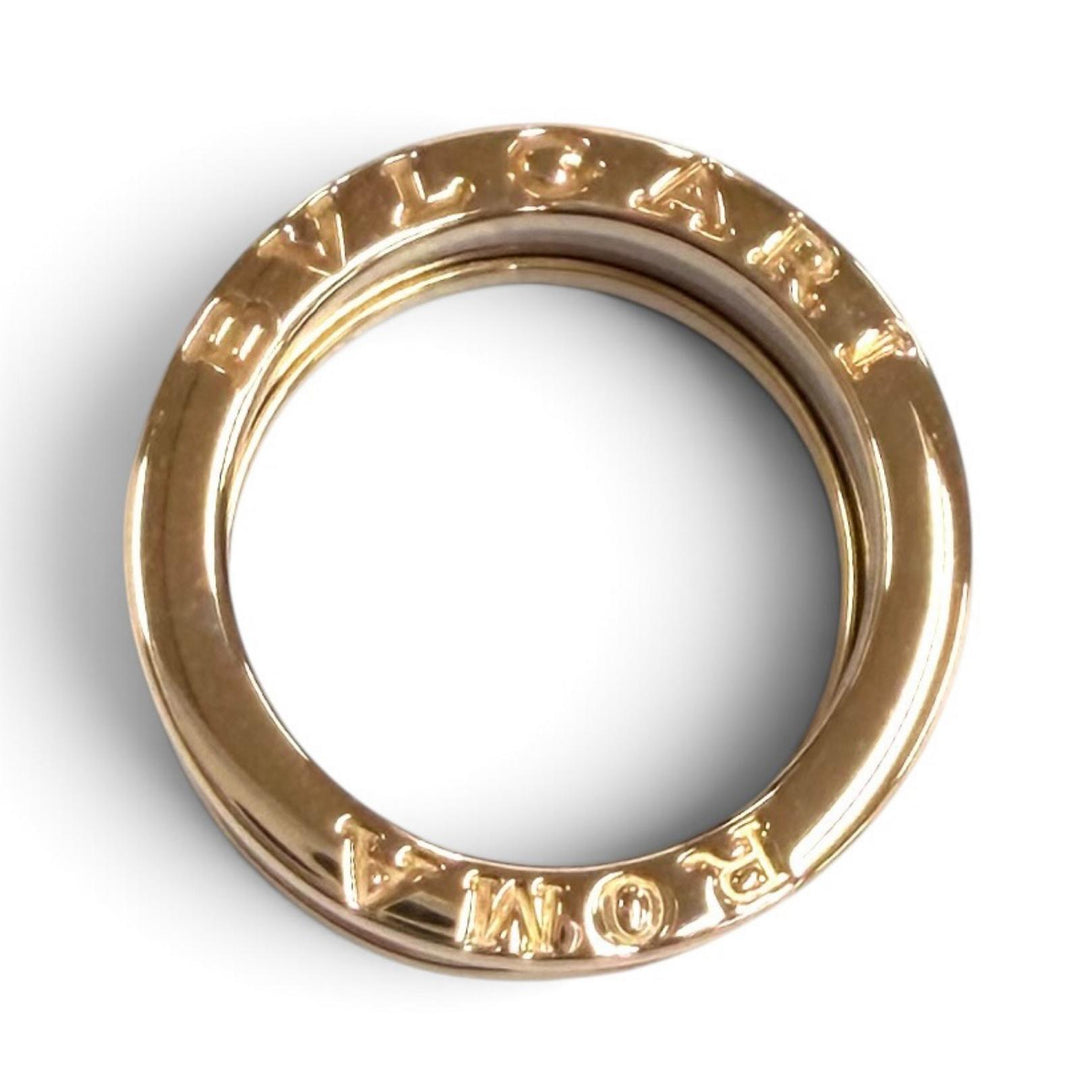 Excellent BVLGARI Ring ring Bezero1 Ring 2 Band Pink gold 750 Women 50