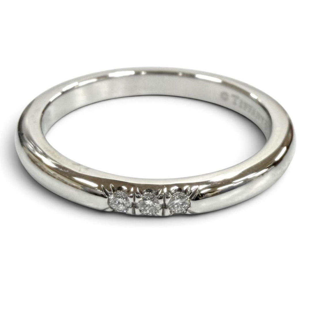 Excellent TIFFANY&Co. Ring ring Wedding band rings Silver PT950 Women
