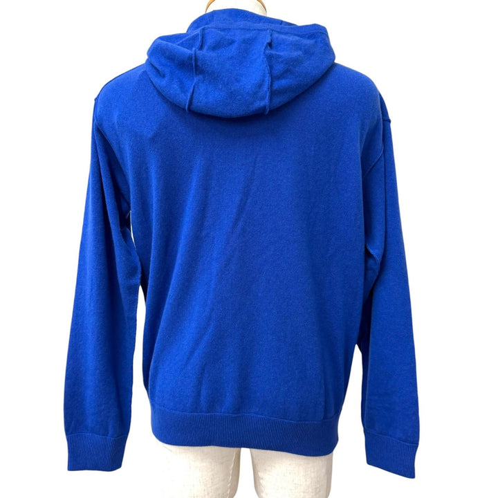 Pristine LOUIS VUITTON hoodie Inside Out Logo Silver Plate Knit blue cashmere