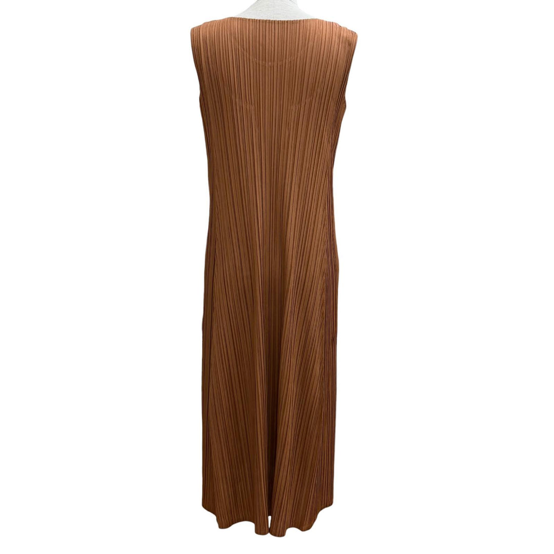 Excellent PLEATS PLEASE one piece Sleeveless Pleated Long polyester 2 PP83-JH605