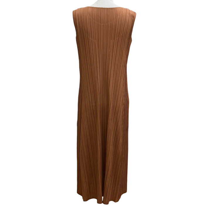 Excellent PLEATS PLEASE one piece Sleeveless Pleated Long polyester 2 PP83-JH605