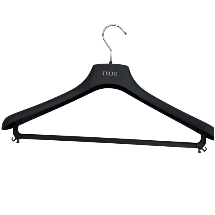 Excellent DIOR Blouson Logo Embroidered Driver's Knit black wool mens M