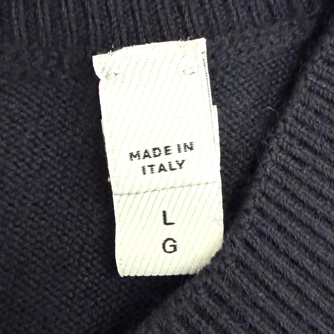 Excellent BURBERRY sweater Logo design long-sleeved knit Navy
