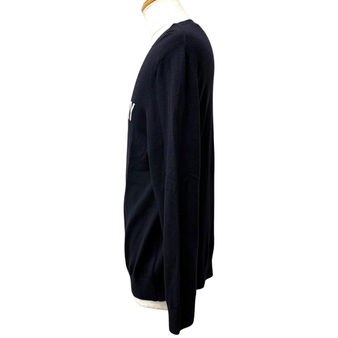 Excellent BURBERRY sweater Logo design long-sleeved knit Navy