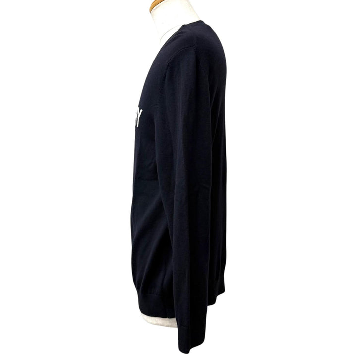 Excellent BURBERRY sweater Logo design long-sleeved knit Navy