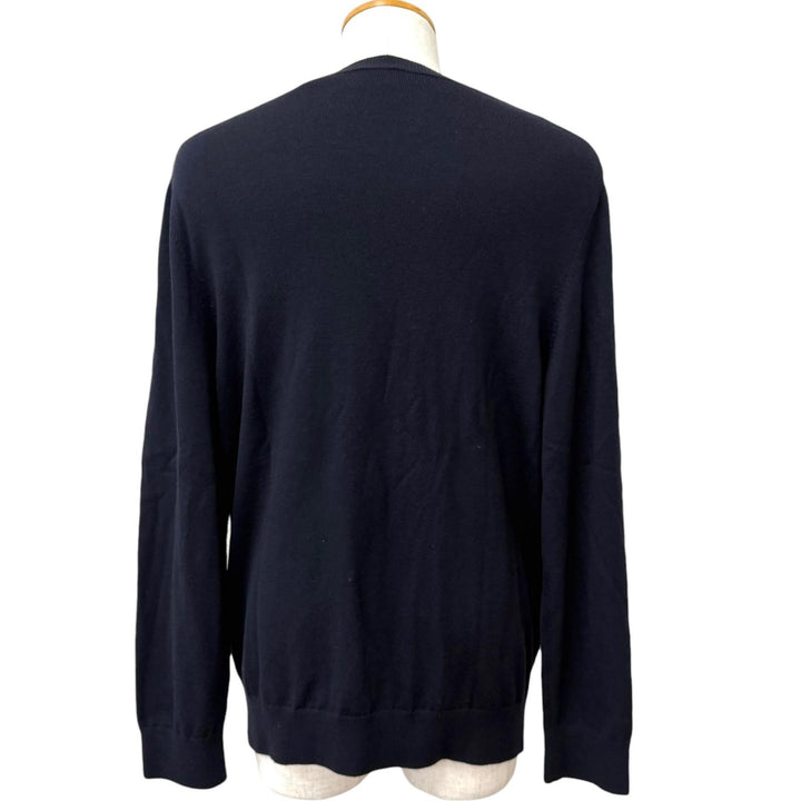 Excellent BURBERRY sweater Logo design long-sleeved knit Navy