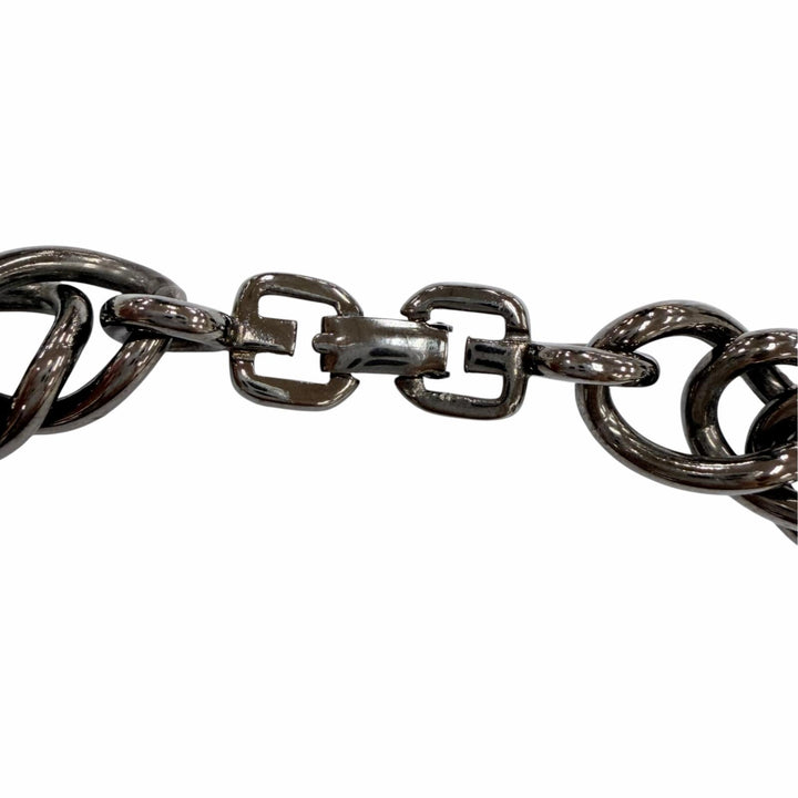 Great GIVENCHY Necklace colored stone choker Gunmetal metal Women
