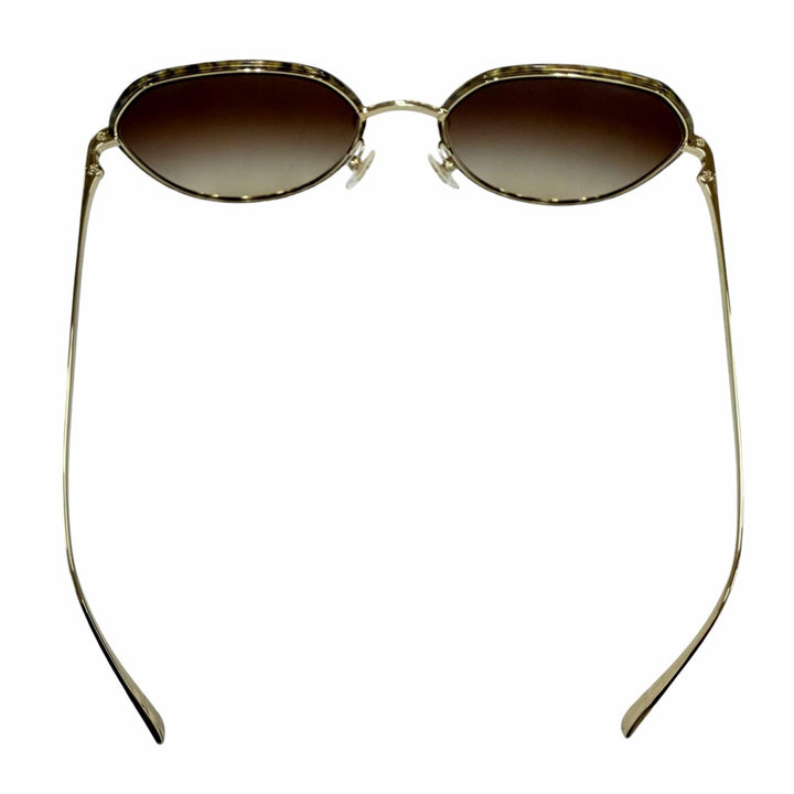 Excellent CHANEL sunglasses COCO Mark gold Women 4251-J