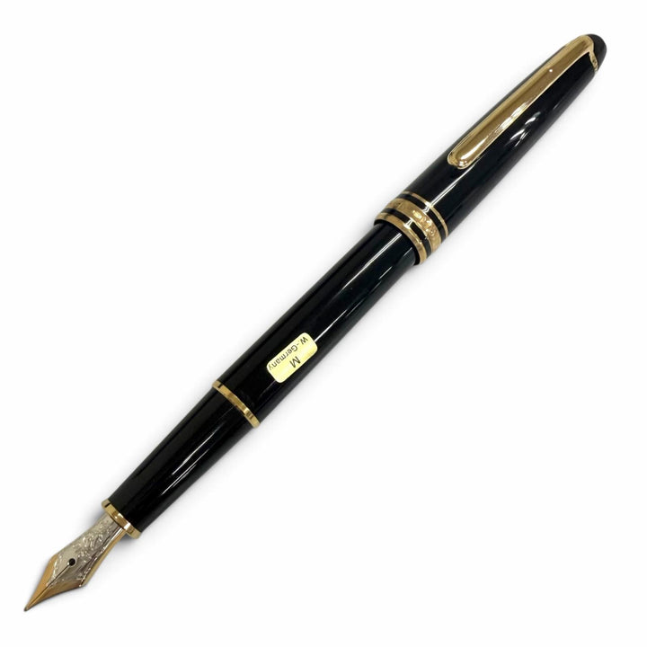 Excellent MONTBLANC fountain pen Meisterstück white star black 14K mens