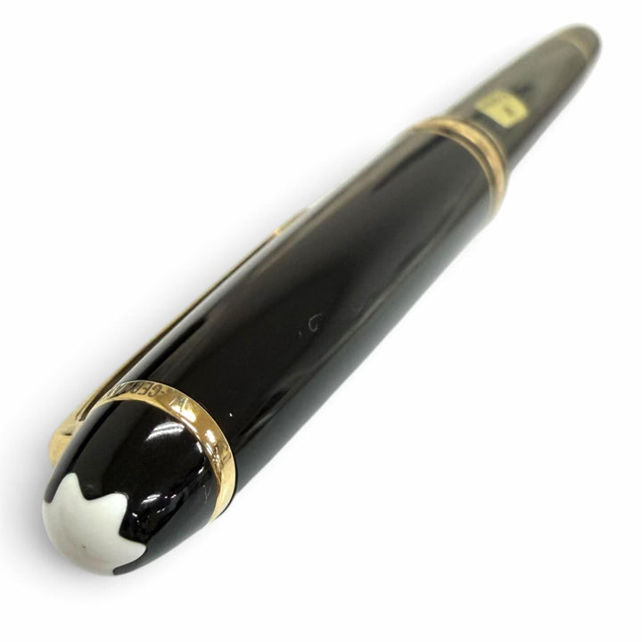 Excellent MONTBLANC fountain pen Meisterstück white star black 14K mens