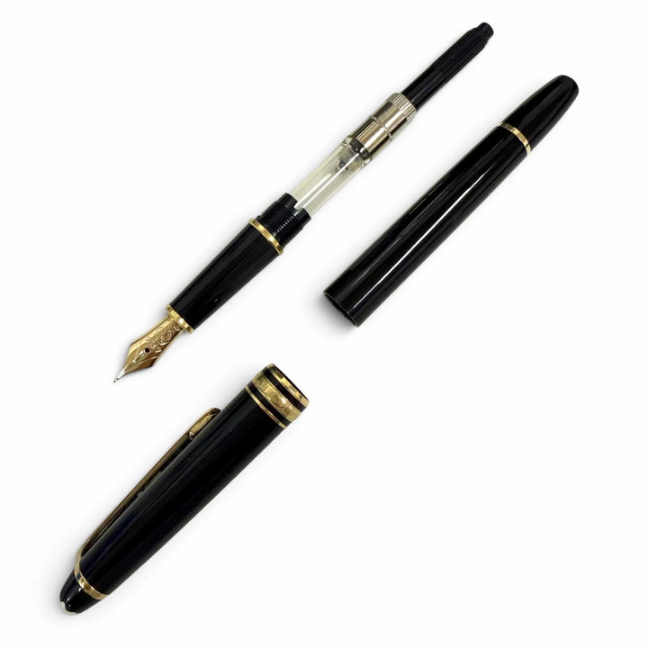 Great MONTBLANC fountain pen Meisterstück 4810 Cap type black 14K mens