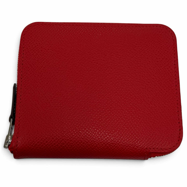Great HERMES Coin case Azap compact silk in Zip Around Epsom Leather Women