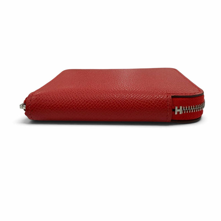 Great HERMES Coin case Azap compact silk in Zip Around Epsom Leather Women