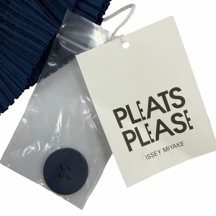 Pristine PLEATS PLEASE cardigan Long sleeve long length Navy Women 3 PP03-JA223