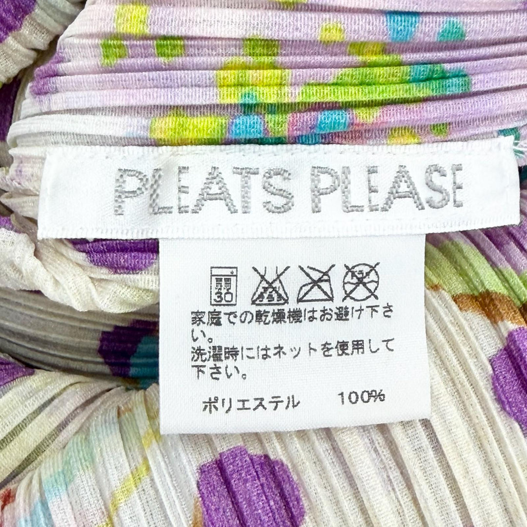 Excellent PLEATS PLEASE one piece Polka Dot Pattern Sleeveless 4 PP71-JK843