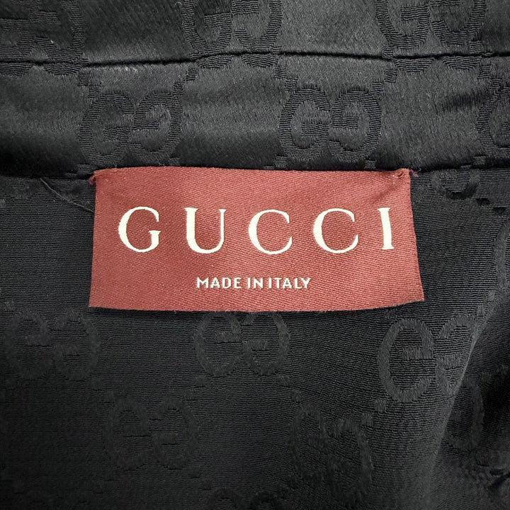 Excellent GUCCI Long sleeve shirt GG pattern belted pajamas/nightwear 42 803808