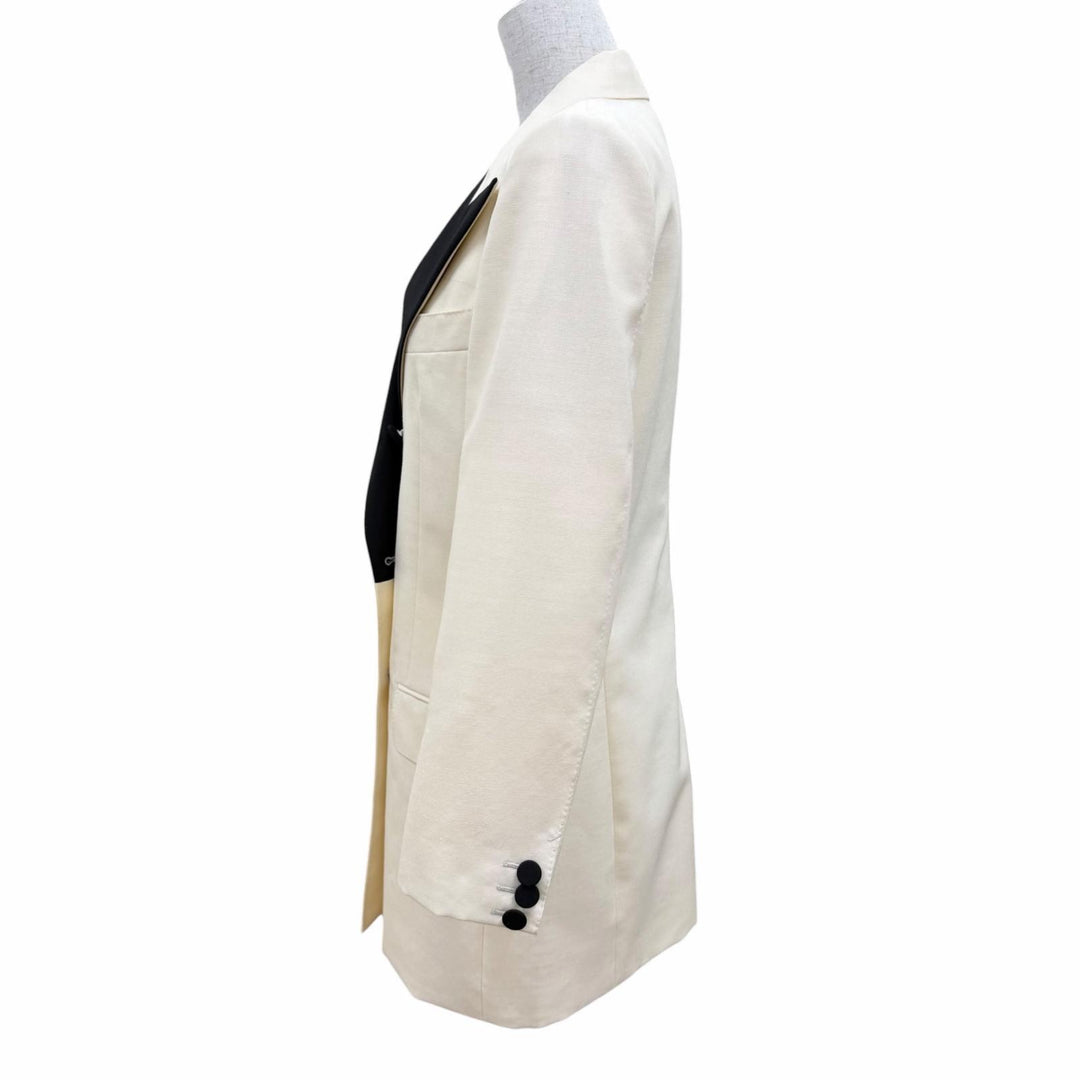 Excellent GUCCI Jacket Double-breasted woolen Ivory wool Women 42 721190