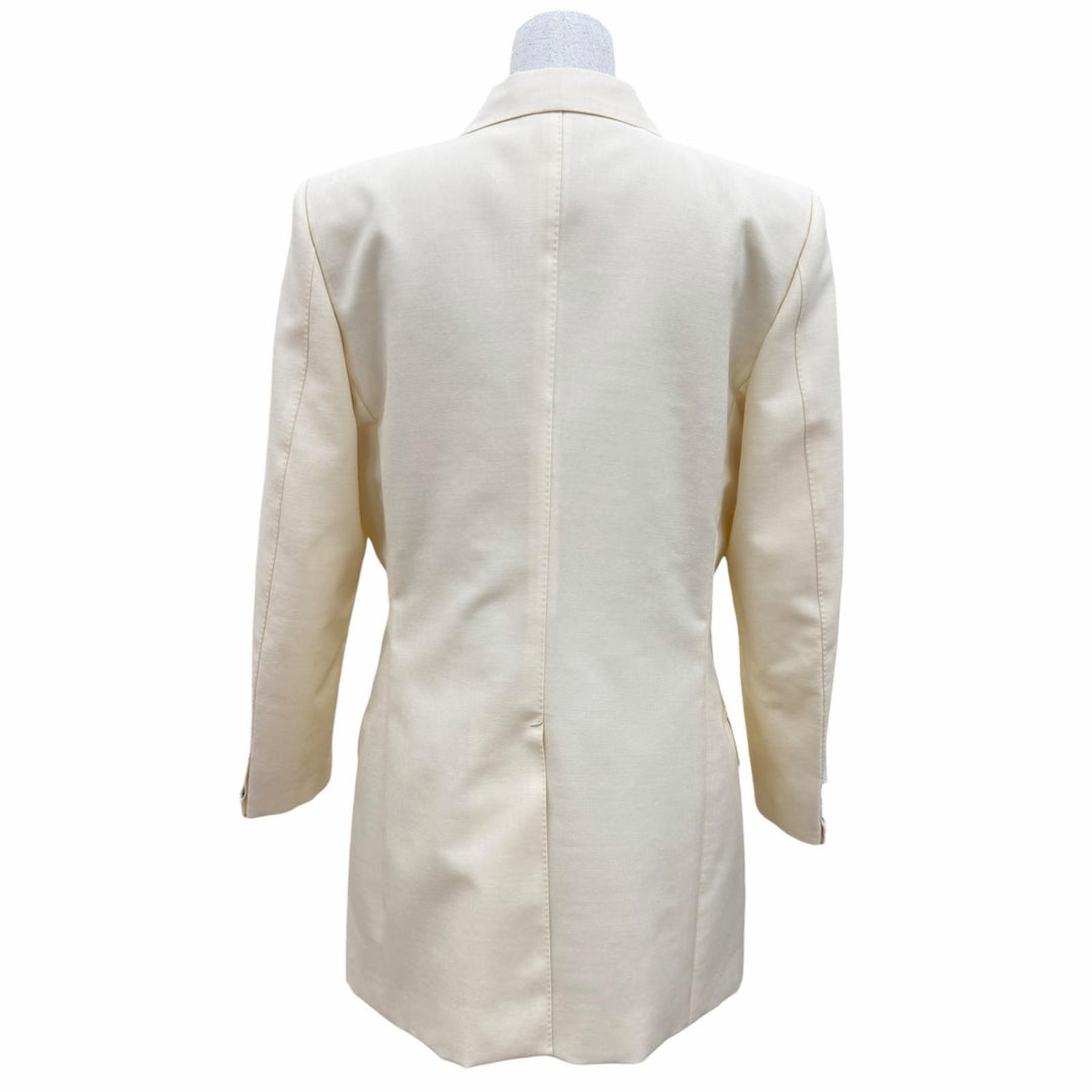 Excellent GUCCI Jacket Double-breasted woolen Ivory wool Women 42 721190