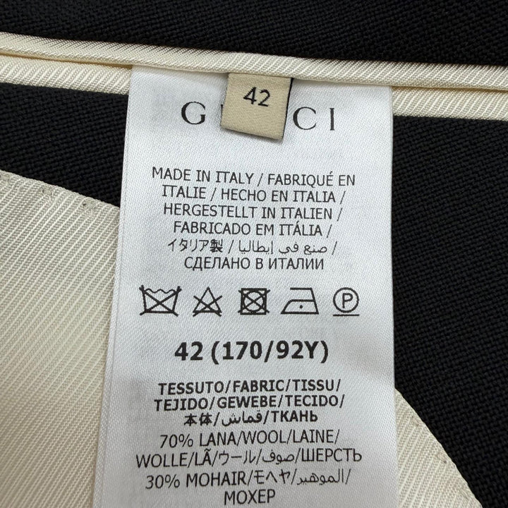 Excellent GUCCI Jacket Double-breasted woolen Ivory wool Women 42 721190