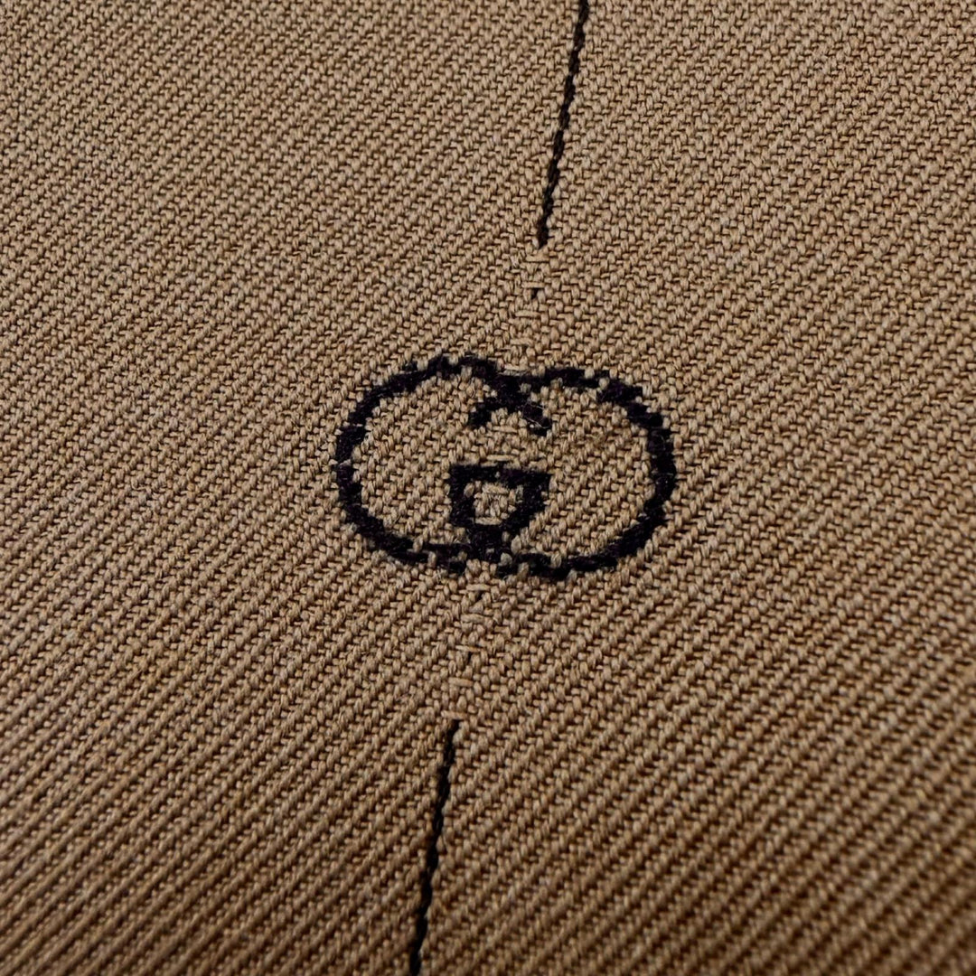 Excellent GUCCI slacks Interlocking G Pants beige wool mens 46R 574363