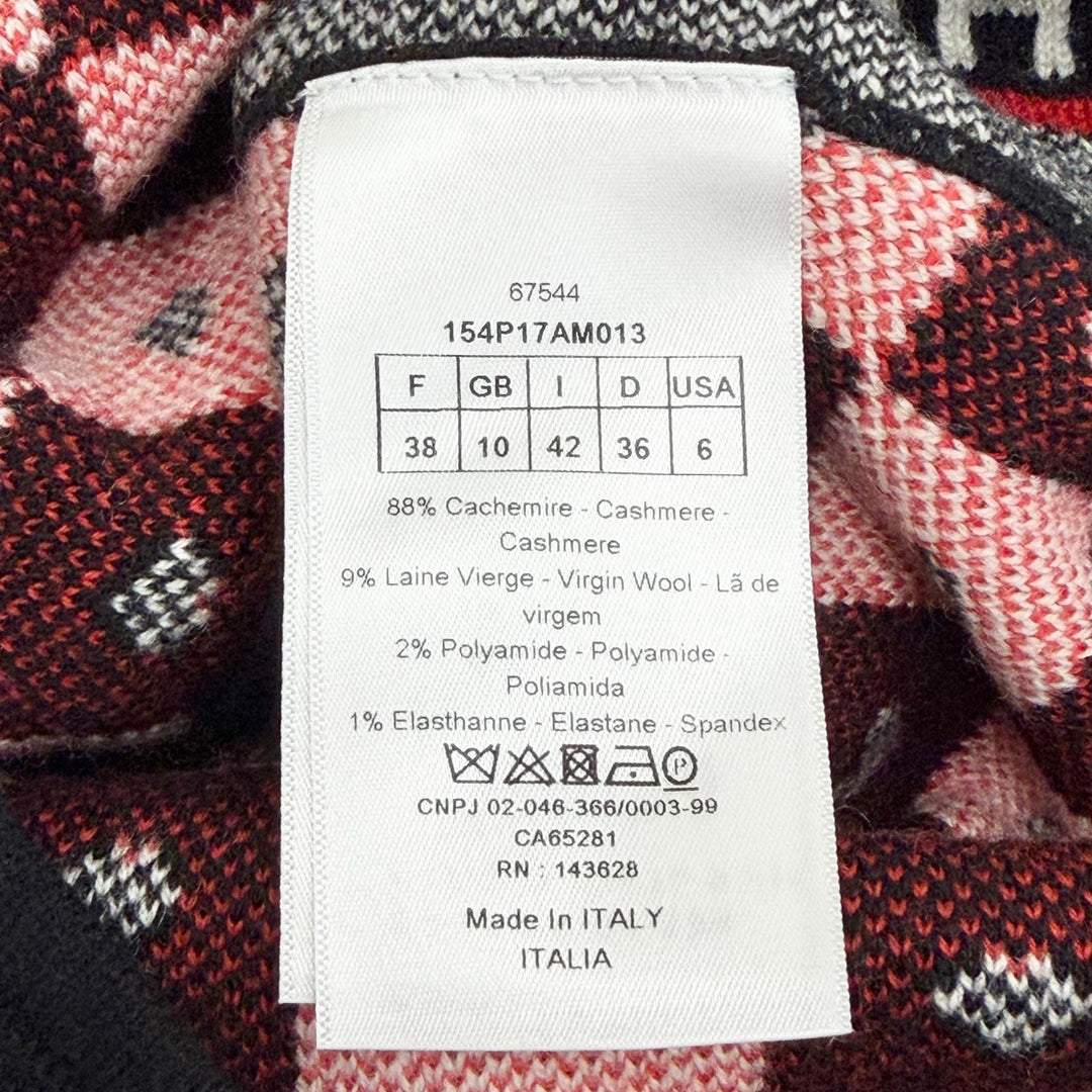 Pristine Christian Dior Shorts Checkerboard heart logo knit black 42 154P17AM013
