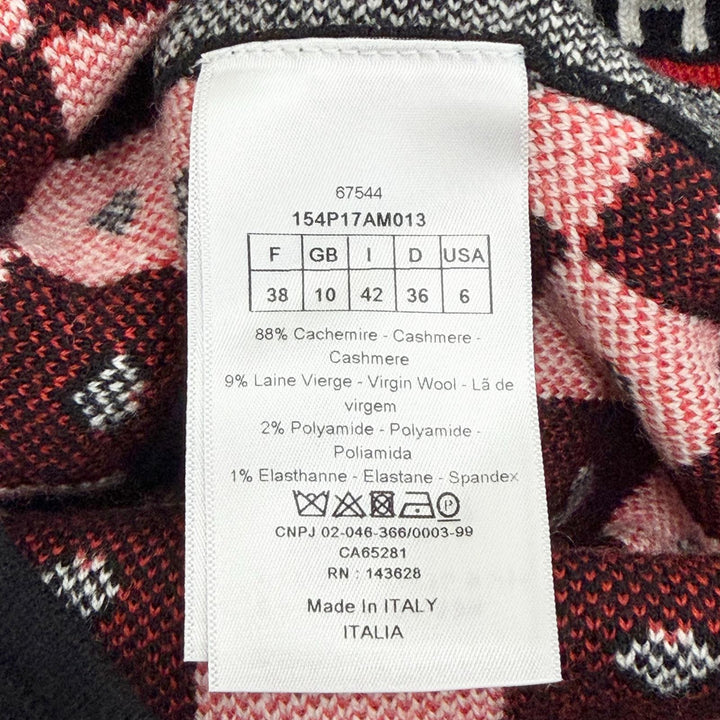 Pristine Christian Dior Shorts Checkerboard heart logo knit black 42 154P17AM013