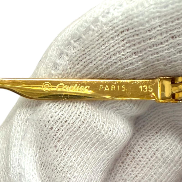 Great Cartier Glasses Trinity Half Rim gold mens