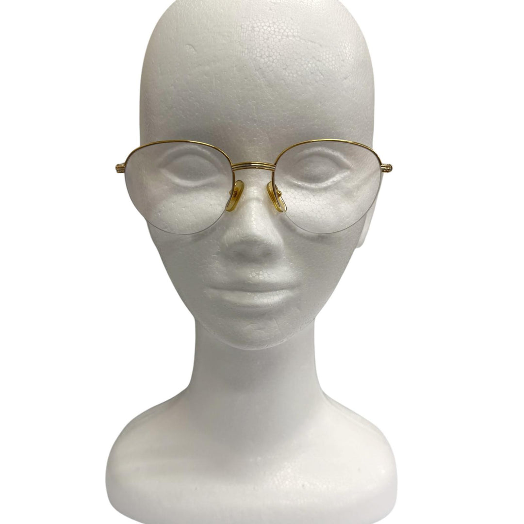 Great Cartier Glasses Trinity Half Rim gold mens