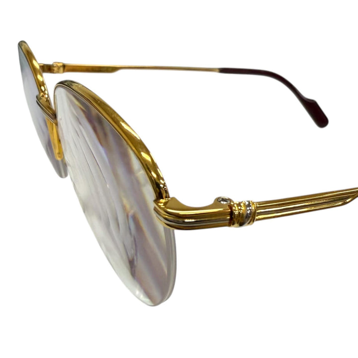 Great Cartier Glasses Trinity Half Rim gold mens