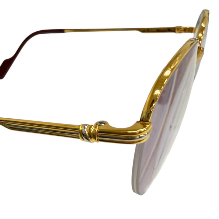 Great Cartier Glasses Trinity Half Rim gold mens