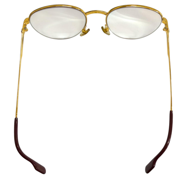 Great Cartier Glasses Trinity Half Rim gold mens
