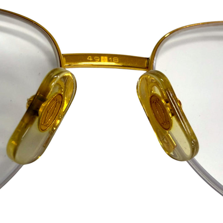 Great Cartier Glasses Trinity Half Rim gold mens