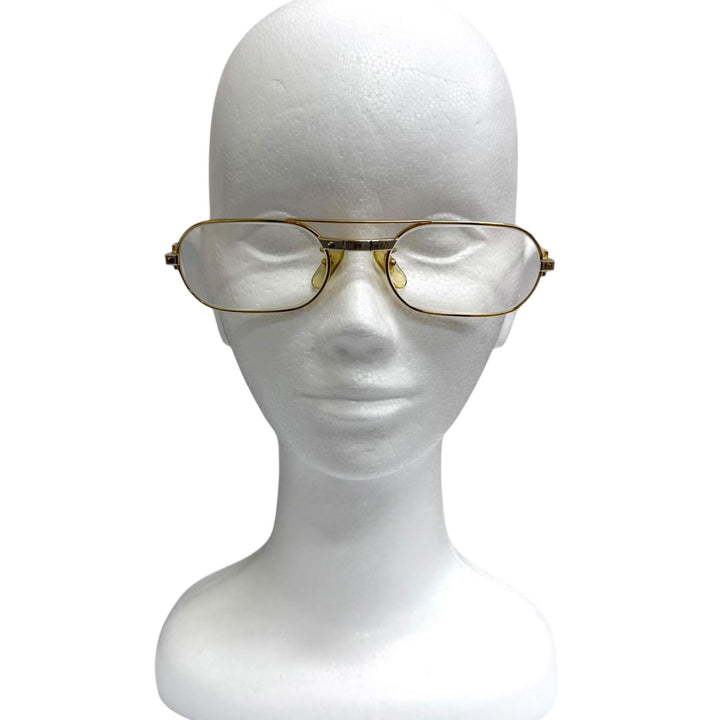 Very Good Cartier Glasses Santos de Cartier Two-Bridge gold mens