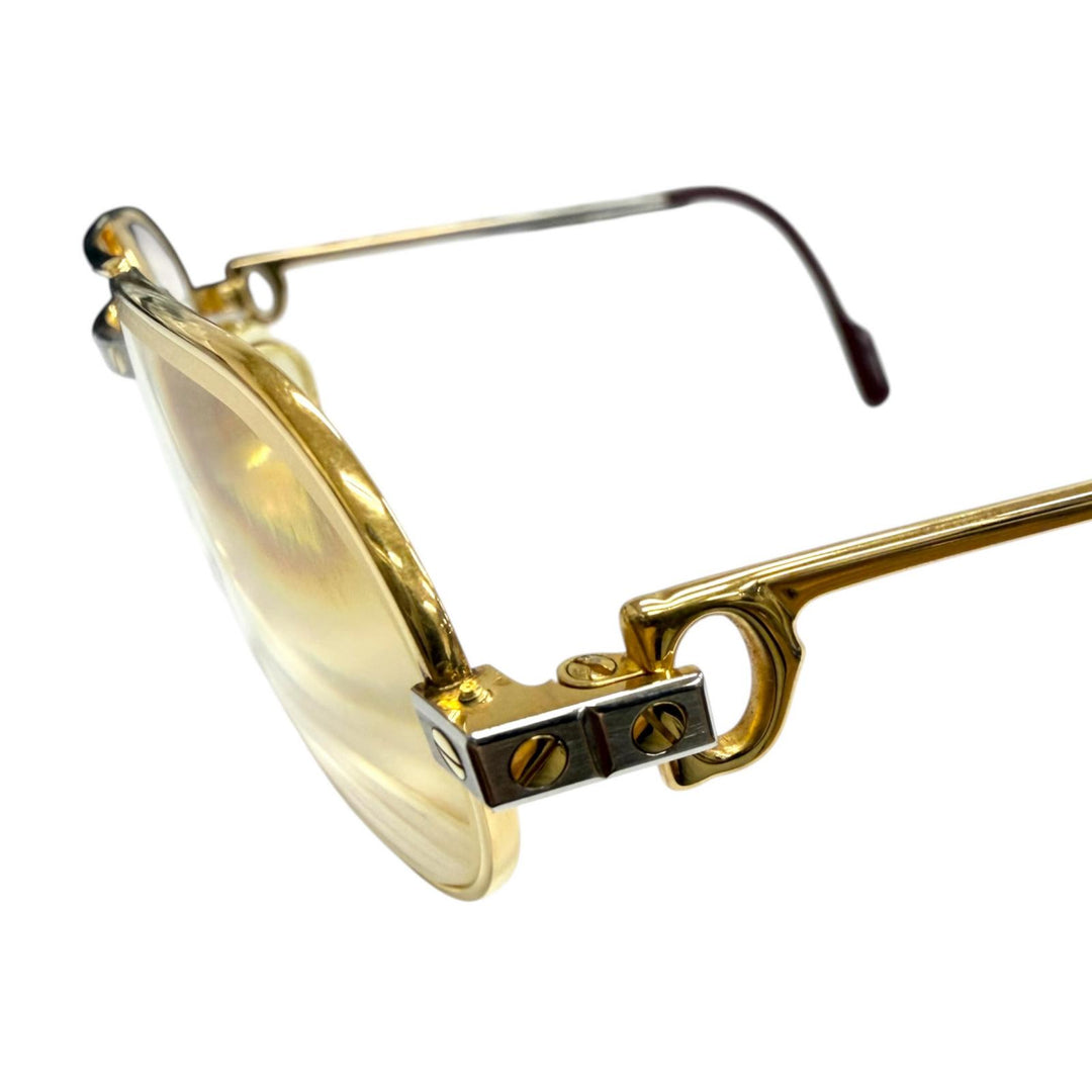 Very Good Cartier Glasses Santos de Cartier Two-Bridge gold mens