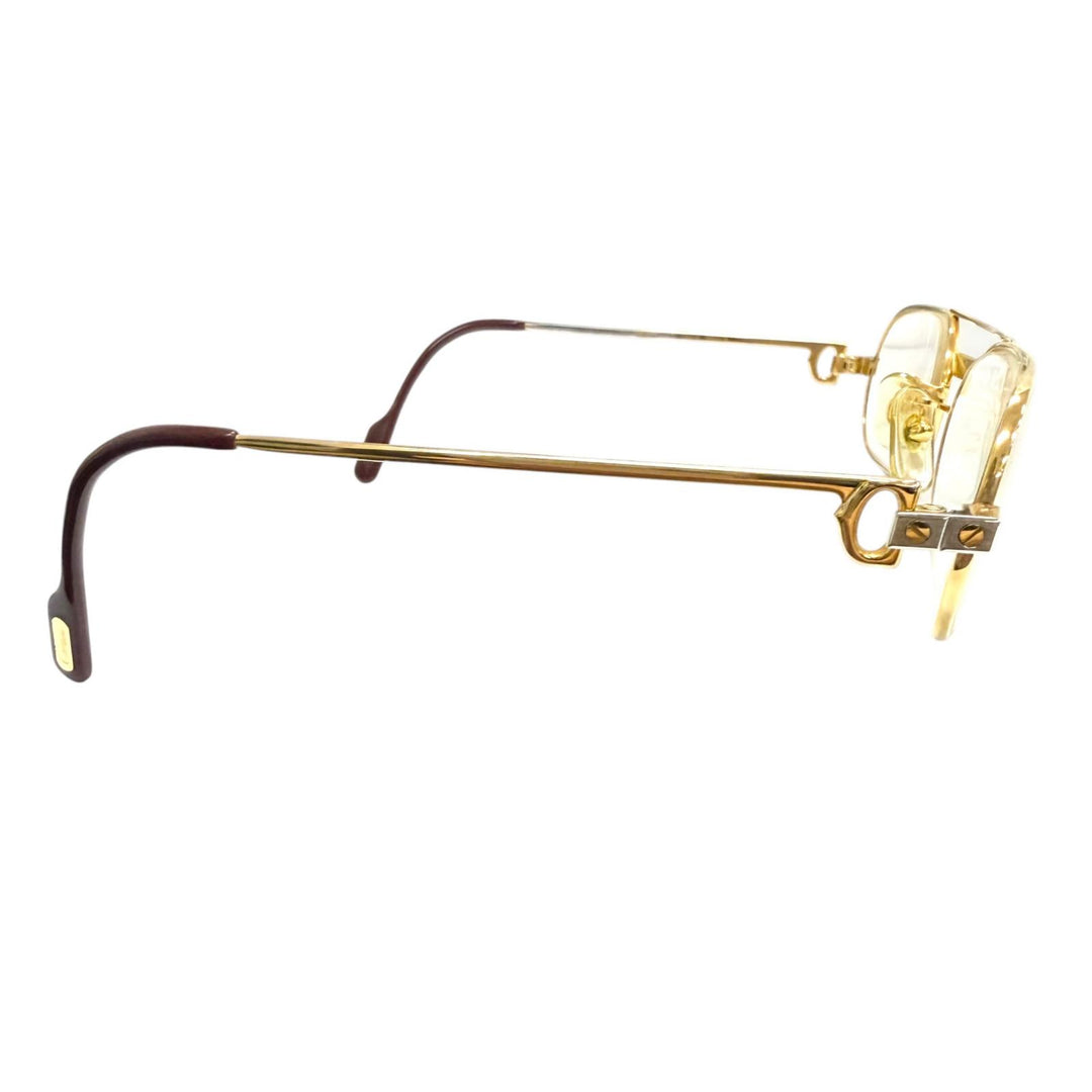 Very Good Cartier Glasses Santos de Cartier Two-Bridge gold mens
