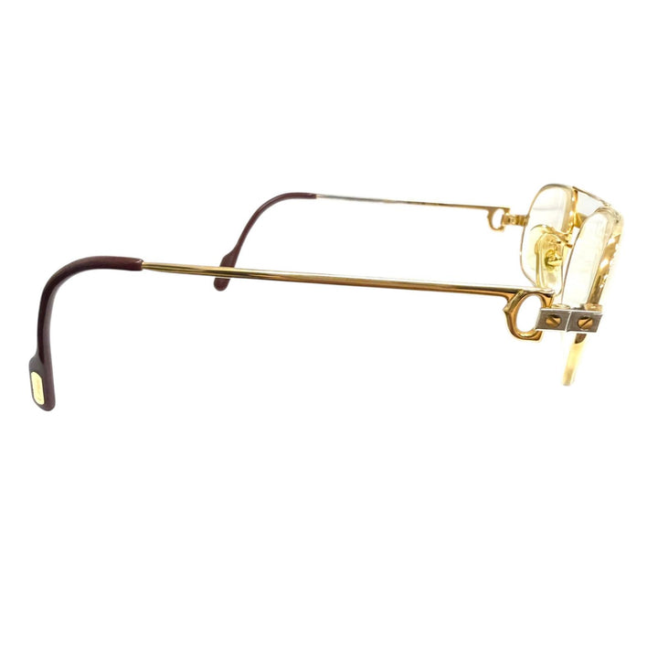 Very Good Cartier Glasses Santos de Cartier Two-Bridge gold mens