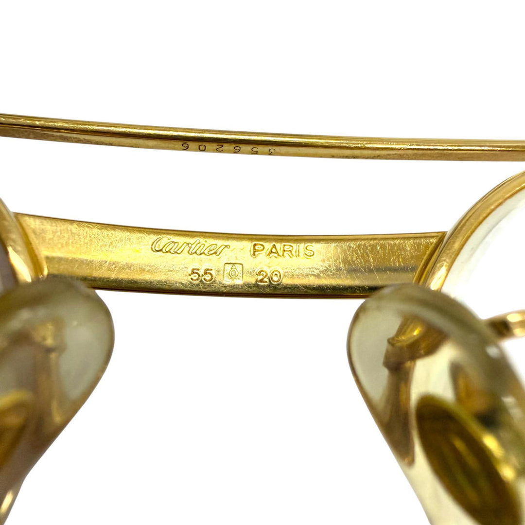 Very Good Cartier Glasses Santos de Cartier Two-Bridge gold mens