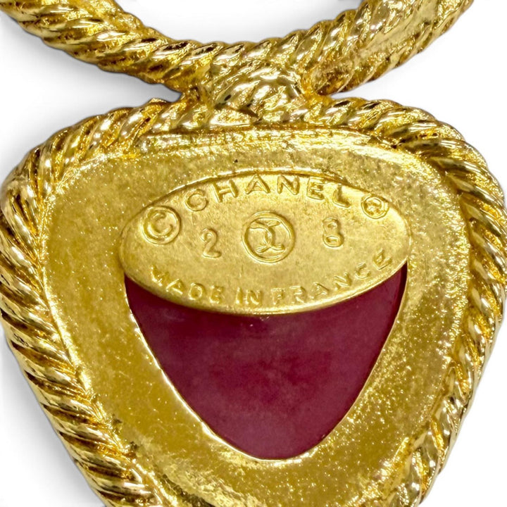 Great CHANEL Brooch Gripoa COCO Mark Color Stone gold Women 28
