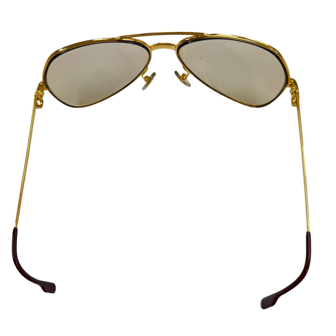 Great Cartier sunglasses Double-bridge teardrop eyewear with metal logo. gold