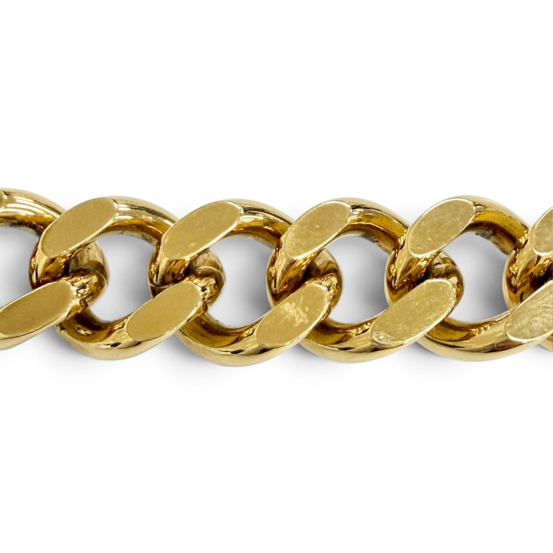 Great CHANEL belt COCO Mark coin motif with logo chain gold ー Women 94P
