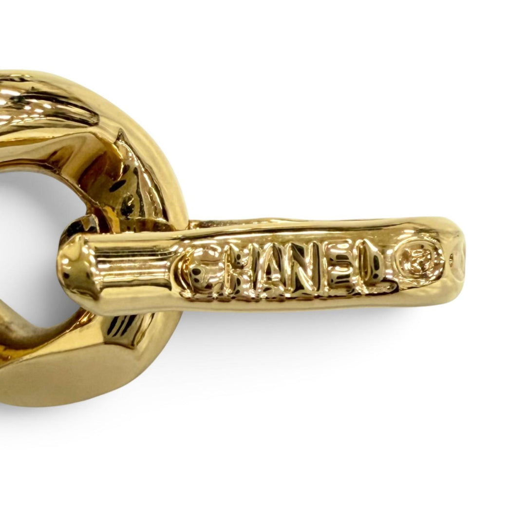 Great CHANEL belt COCO Mark coin motif with logo chain gold ー Women 94P