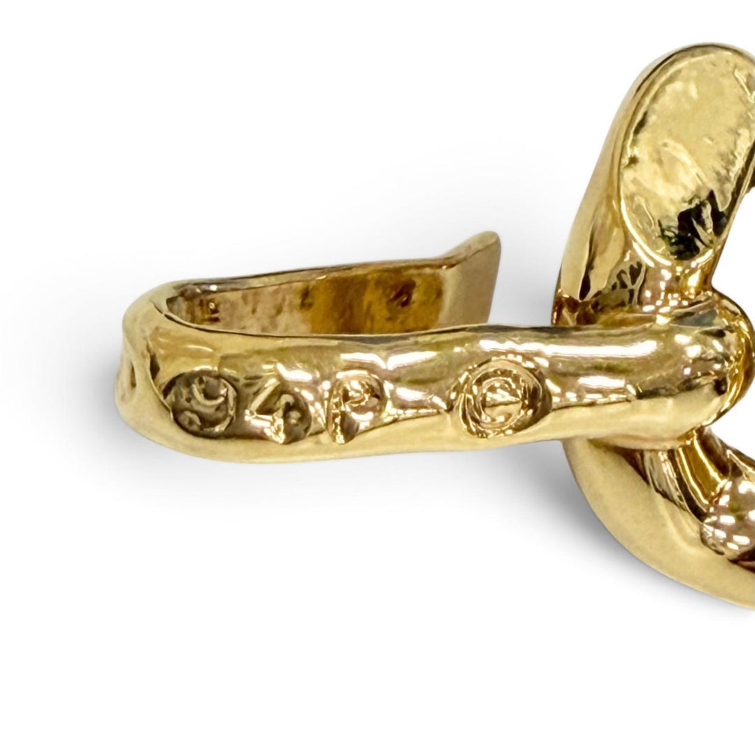 Great CHANEL belt COCO Mark coin motif with logo chain gold ー Women 94P