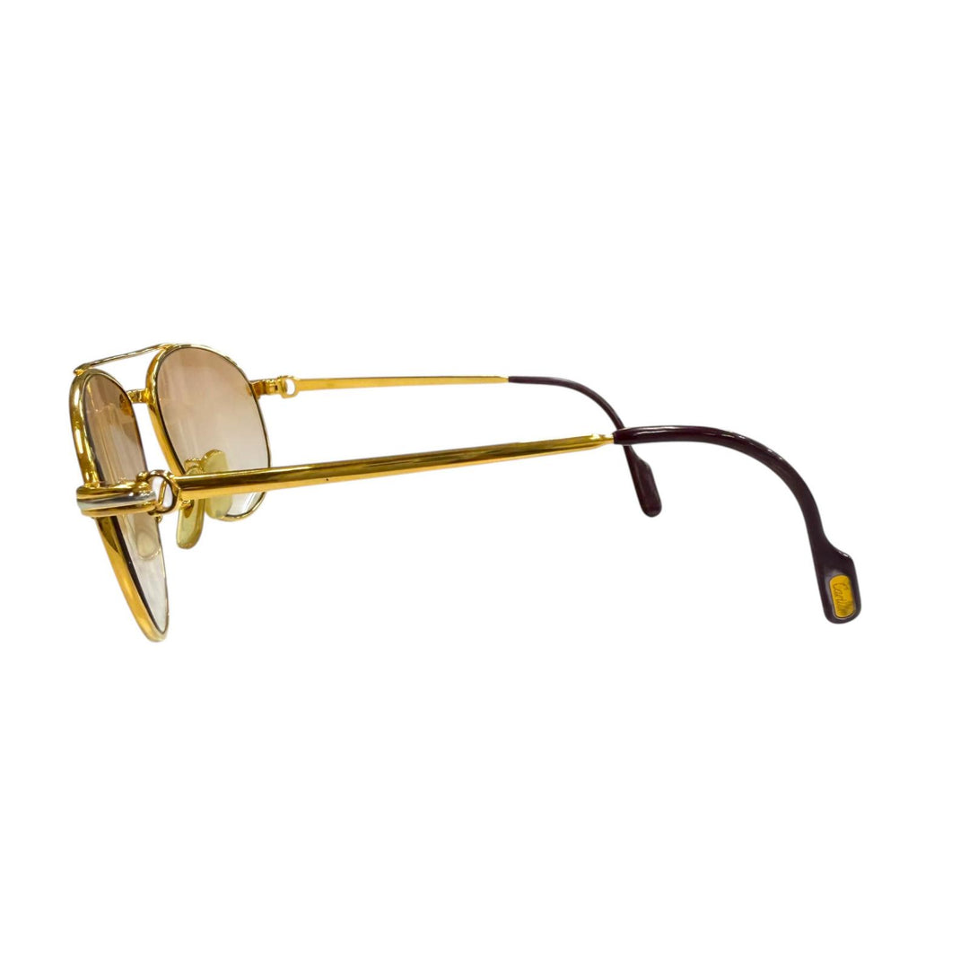 Very Good Cartier sunglasses Trinity gold mens