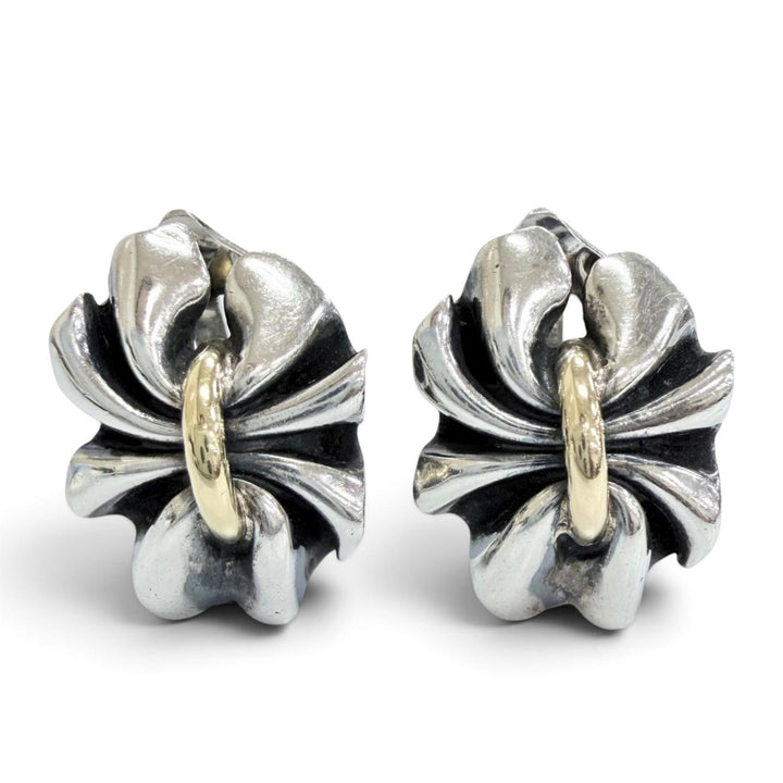 Great Georg Jensen Earring BOW Earrings - Clip-on for both ears Silver 925 401